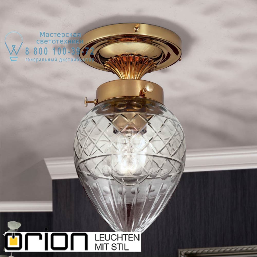 orion leuchten DL 7-260 gold/411 klar-Schliff Adele Ceiling Light, 24K gold plated, with clear cut glass, 15cm потолочный светильник