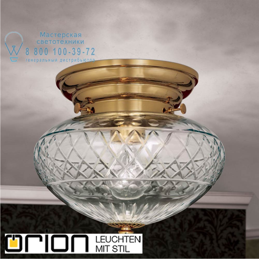 orion leuchten DL 7-261 gold/415 klar-Schliff Adele Ceiling Light, 24K gold plated, with clear cut glass, 25cm потолочный светильник