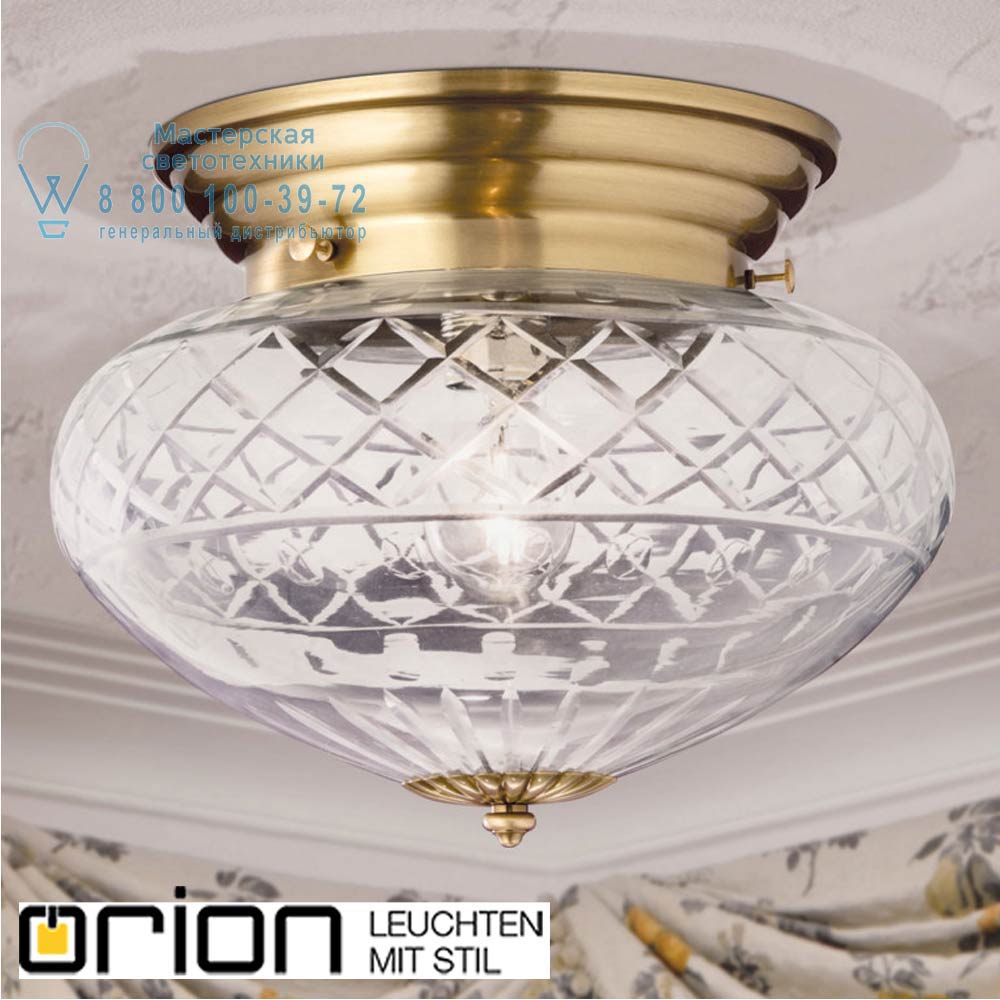 orion leuchten DL 7-262 bronze/416 klar-Schliff Adele Ceiling Light, bronze plated, with clear cut glass, 31cm потолочный светильник