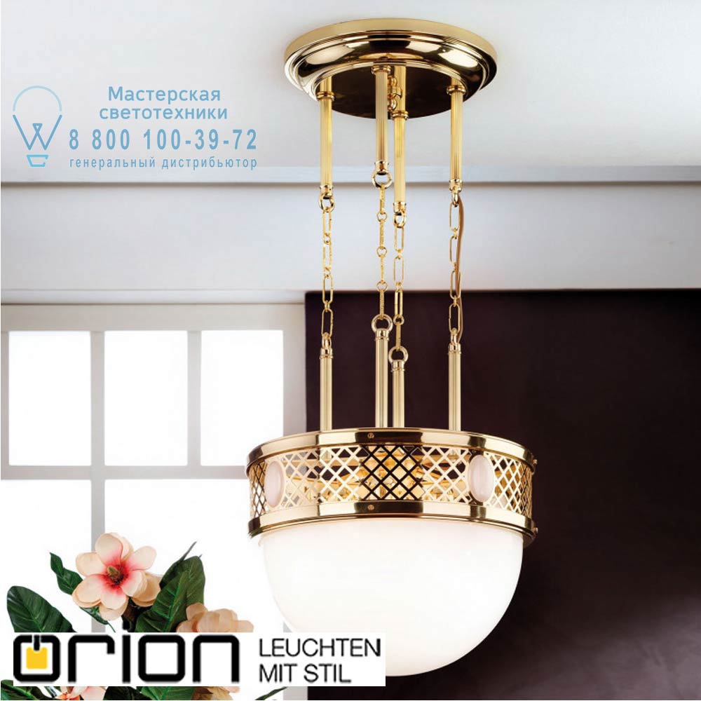 orion leuchten HL 6-1546/4/400 MS/482 opal-glänzend Alt Wien Pendant, Shiny Brass finish, 40cm подвесной светильник