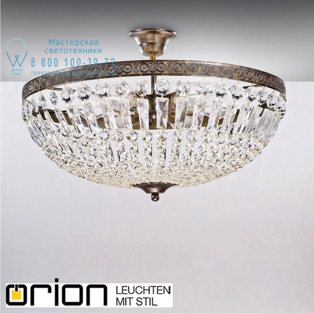 orion leuchten DL 7-542/6 Antik/Kristall Arila Ceiling Light, Antique Finish with 6 lamps потолочный светильник