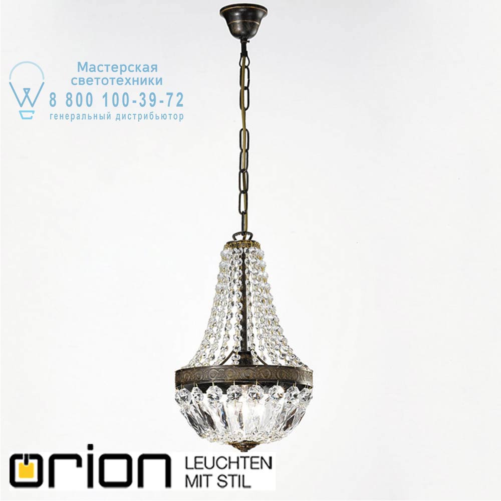 orion leuchten HL 6-1551/1 Antik/Kristall Arila Chandelier, Antique Finish with 1 lamp подвесной светильник
