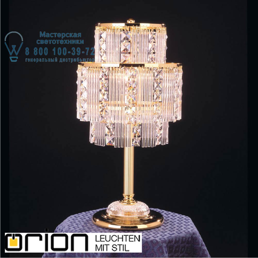 orion leuchten LA 4-2282/1/25 gold classic crystal table lamp, 24K gold plated настольная лампа