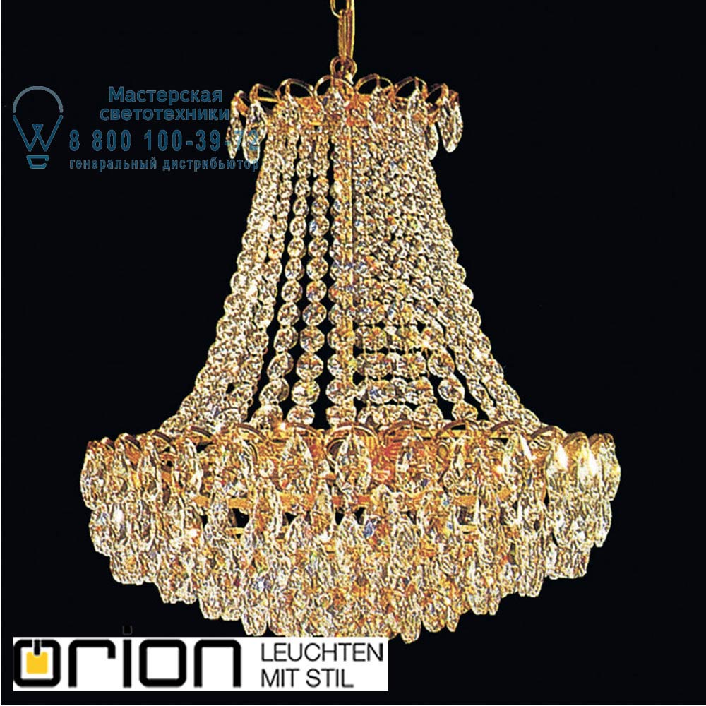 orion leuchten LU 2257/5/40 gold/Spectra classic empire crystal chandelier, dia. 40cm, 24K gold plated люстра