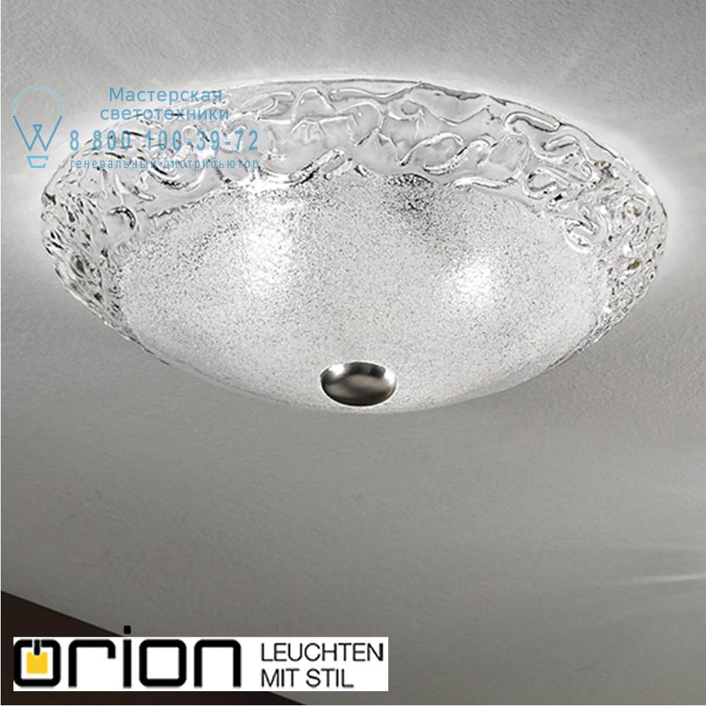 orion leuchten NU 9-373/40 Dekor Claudio Ceiling Light with decorated glass, 40cm светильник