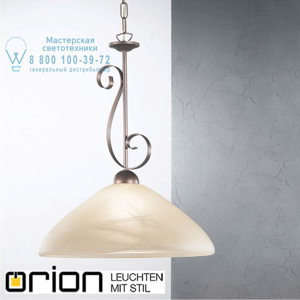 orion leuchten HL 6-1578/1 Antik Elle pendant lamp, Antique finish with champagne coloured glass подвесной светильник