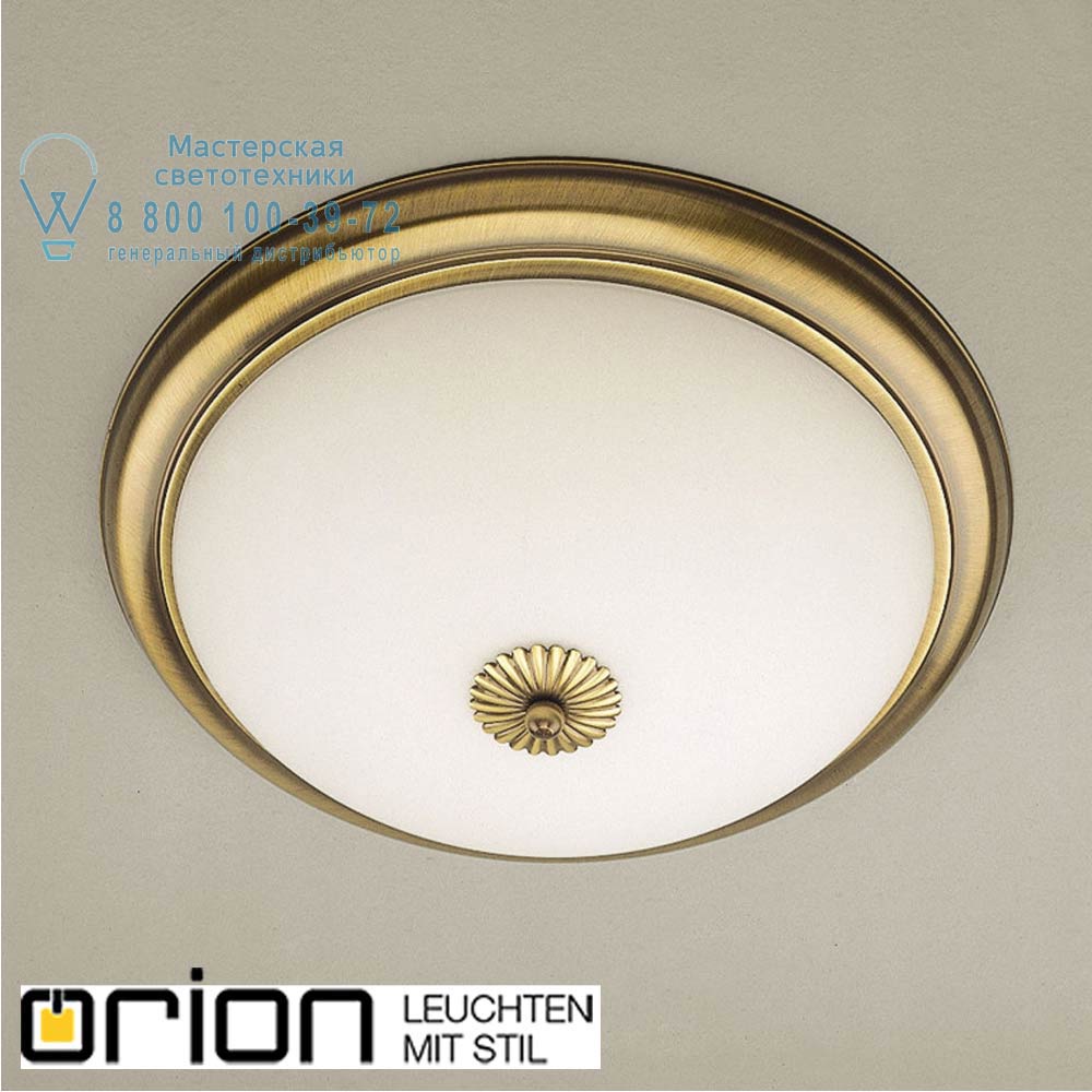 orion leuchten DL 7-087/47 Patina/opal-matt Empire ceiling light, antique brass finish, dia. 47cm потолочный светильник
