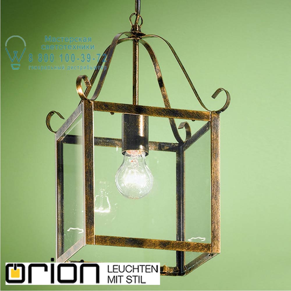 orion leuchten HL 6-1533/1 Antik/gold Frano Latern, 1 lamp, Antique gold finish подвесной светильник