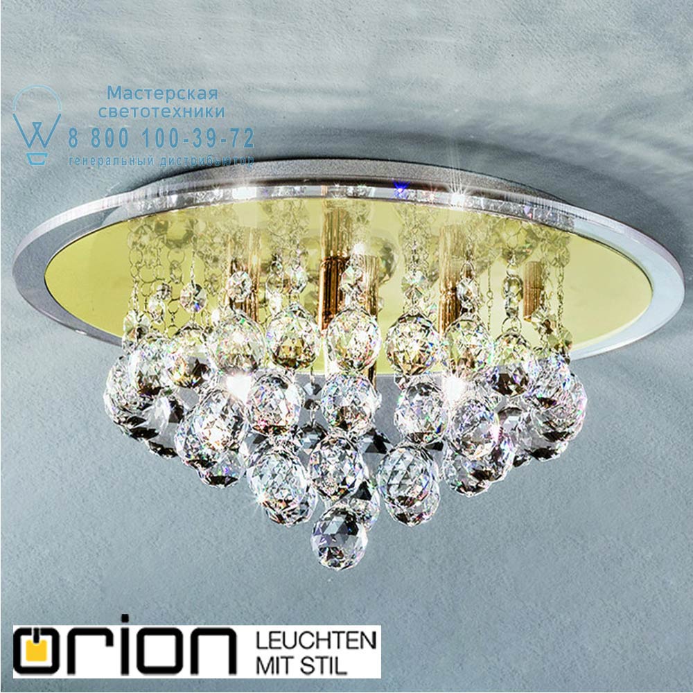 orion leuchten DLU 2378/4/38 gold Gloria Crystal Ceiling Light, gold finish, 38cm потолочная люстра