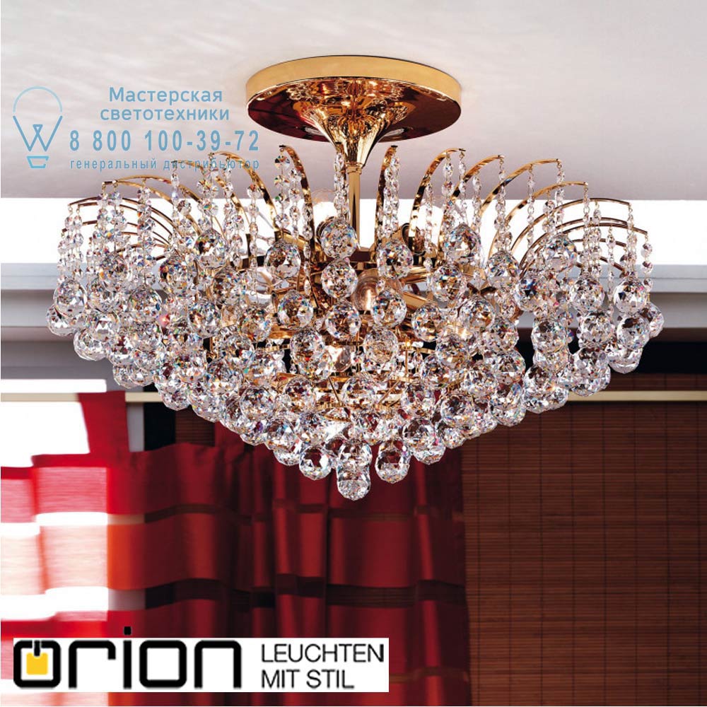 orion leuchten DLU 2324/10/72 gold KRISTALL KLASSISCH ceiling light, 10 lamps, 24K gold plated, clear crystal потолочная люстра