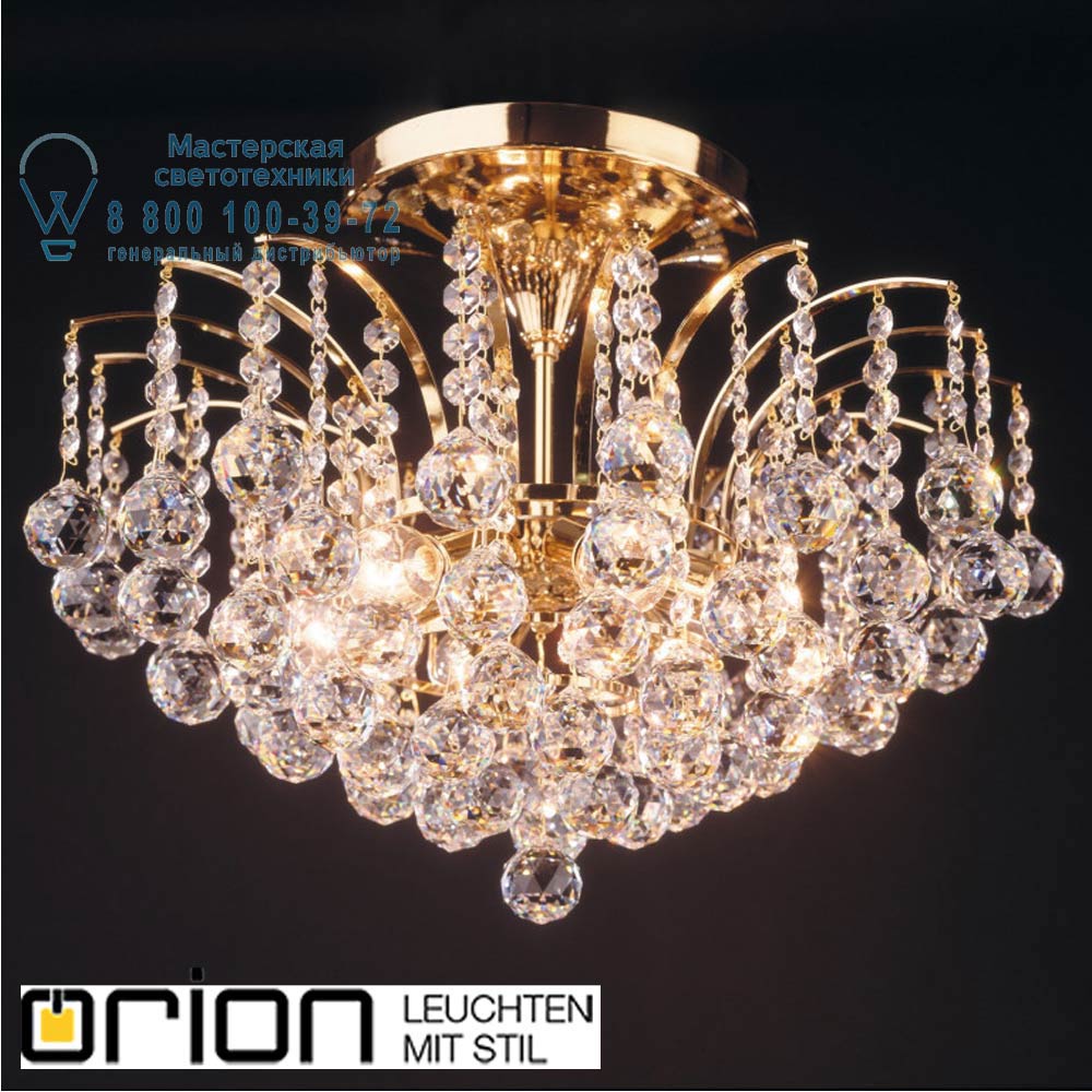 orion leuchten DLU 2324/6/52 gold KRISTALL KLASSISCH ceiling light, 6 lamps, 24K gold plated, clear crystal потолочная люстра