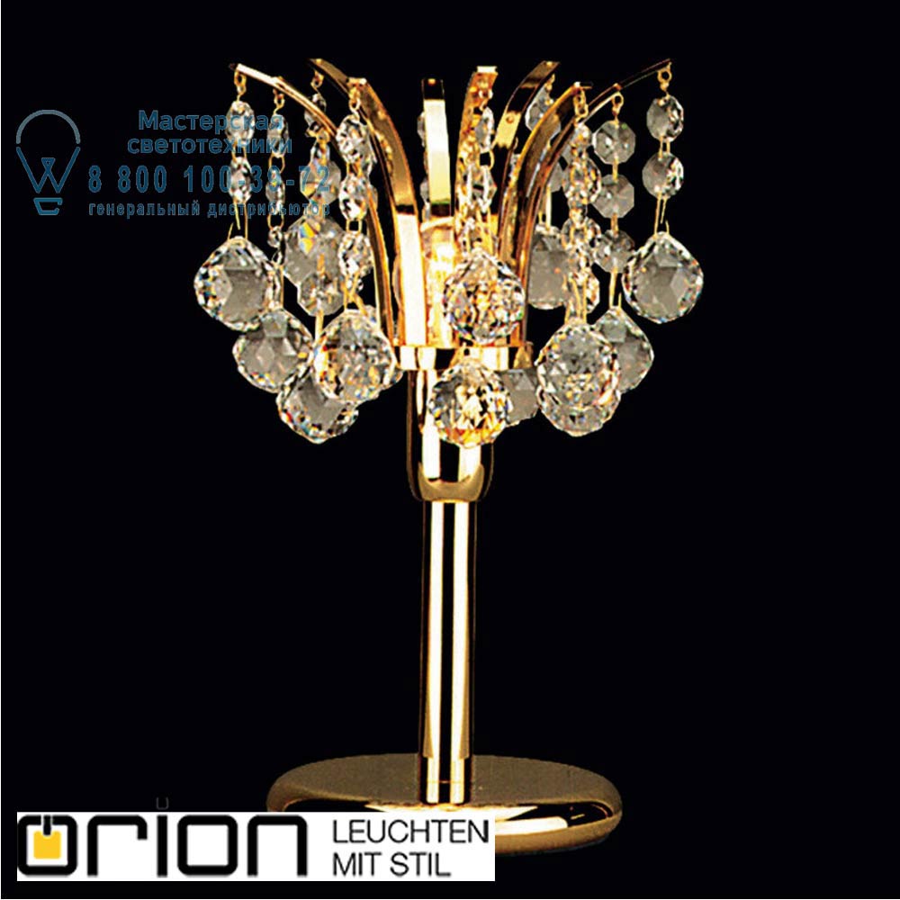 orion leuchten LA 4-913/1 gold KRISTALL KLASSISCH table lamp, 1 lamp, 24K gold plated with clear crystal, H28cm настольная лампа