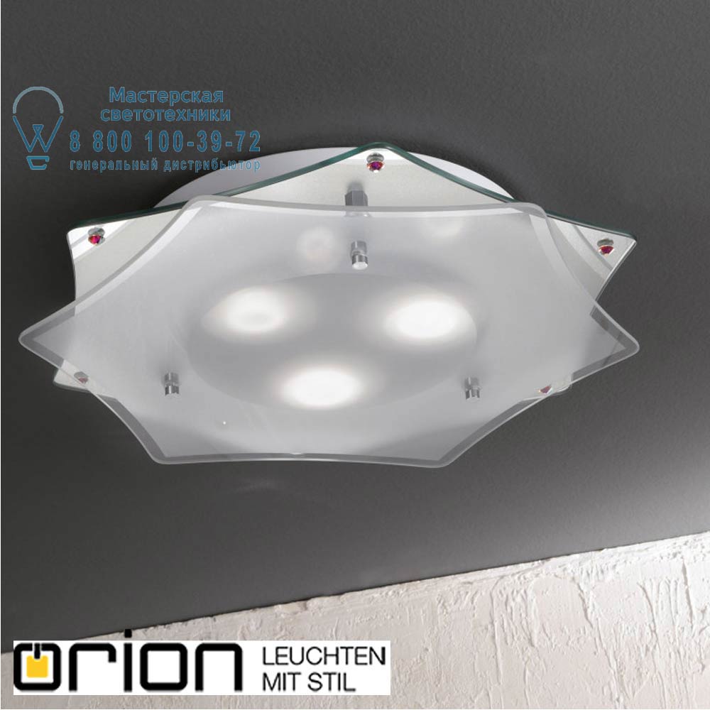 orion leuchten DL 7-597/3 Kristall LED Fendo Ceiling Light, chrome finish светильник