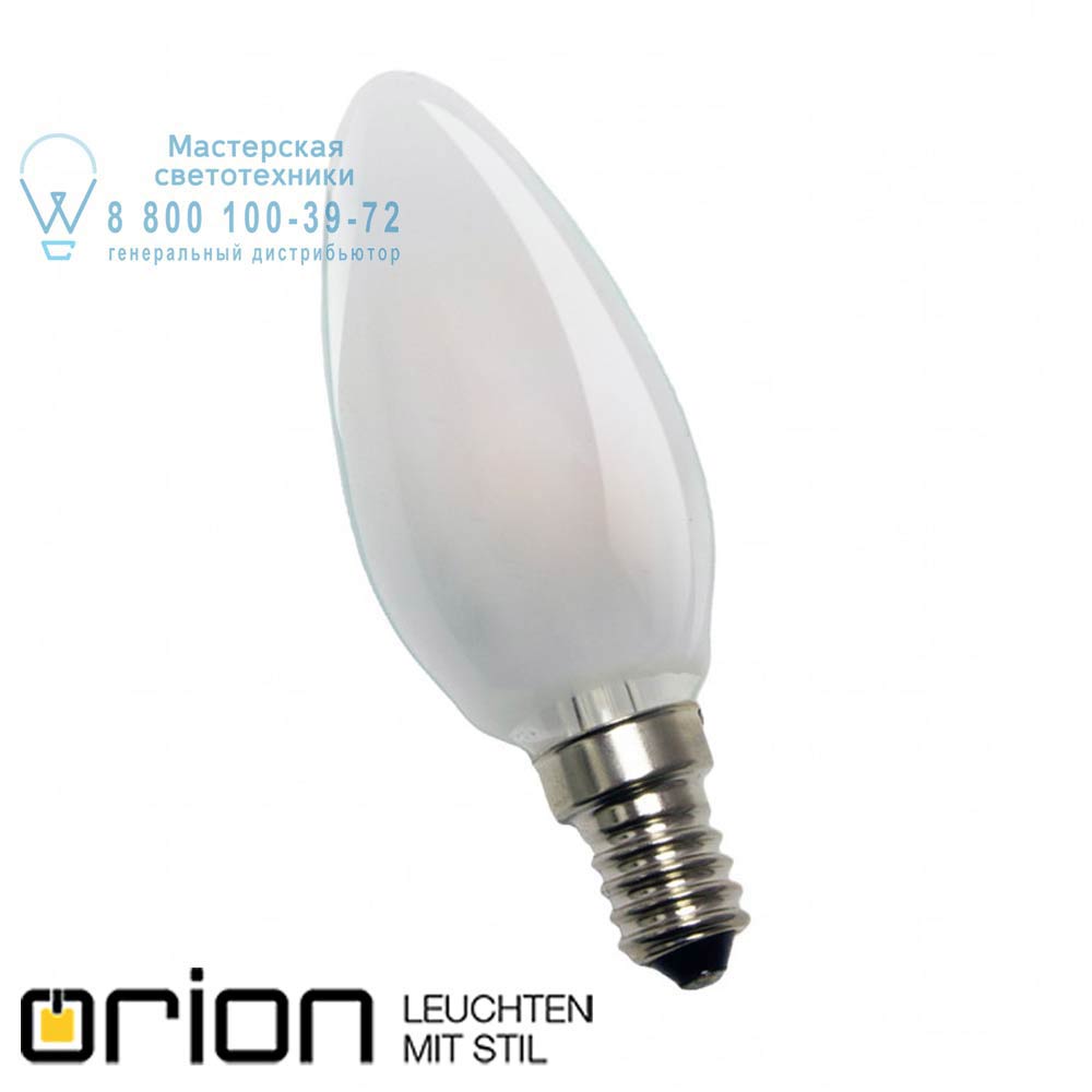 orion leuchten E14/4W i.m. LED *FO* LED C35 filament candle, 4W, frosted cover светодиодная лампа