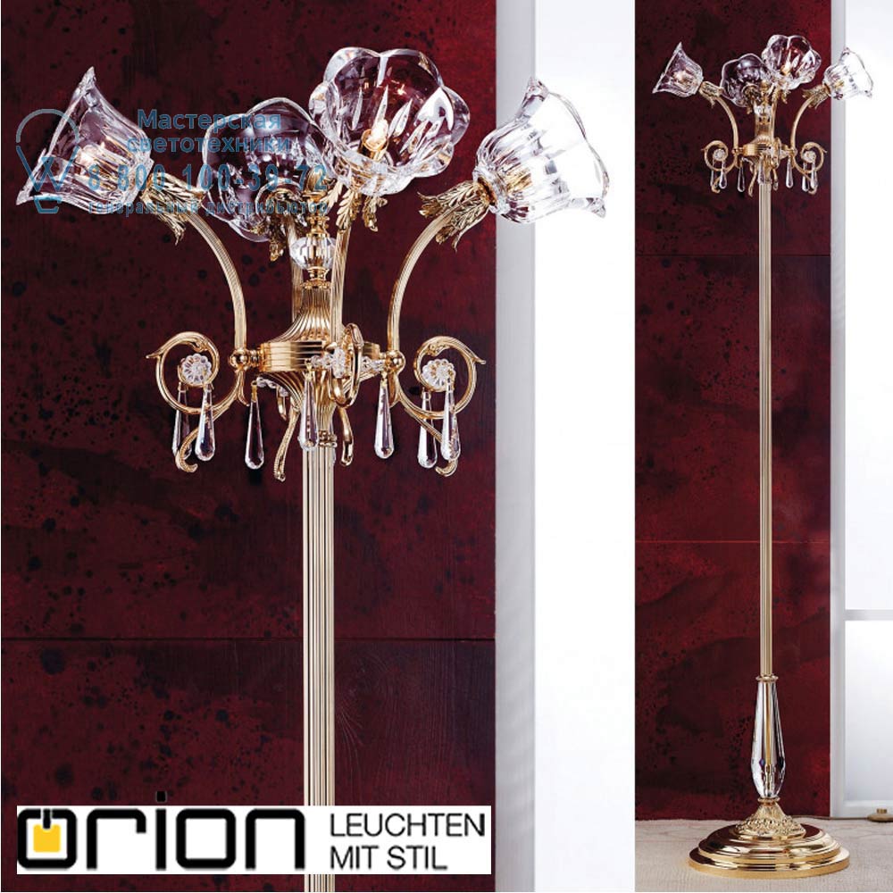 orion leuchten Stl 12-1108/4 gold/479 Schliff La Boheme floor lamp, 24K gold plated торшер