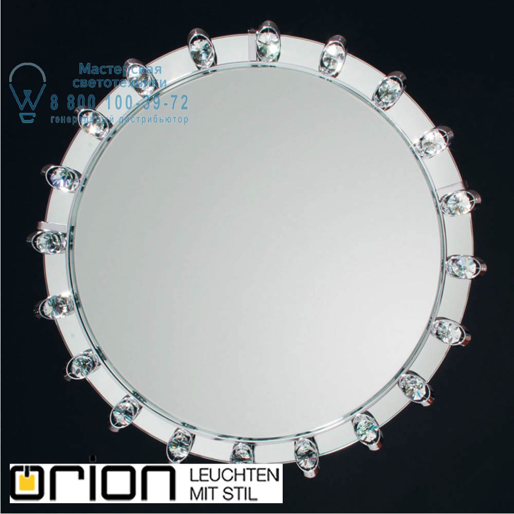 orion leuchten Spiegel 13K/605.02.014 chrom Lauro Mirror with Crystal decoration, chrome finish, 47cm предмет интерьера