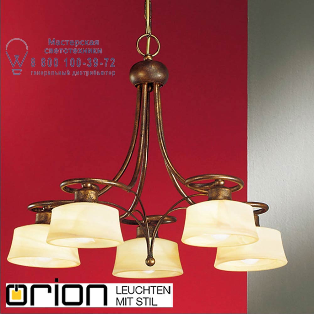 orion leuchten LU 1643/5 Antik Matteo chandelier, 5 lamps, antique finish люстра