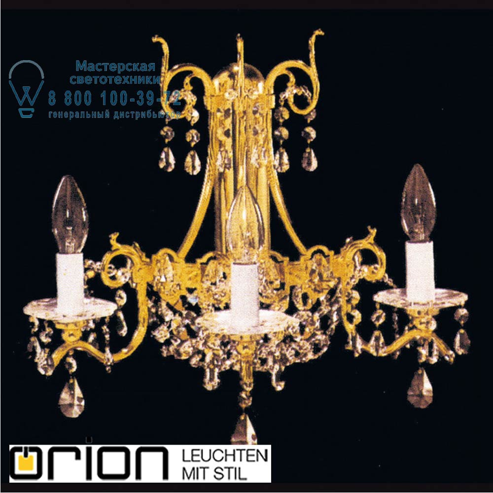 orion leuchten WA 2-385/3 gold Nagoya crystal wall light, 24K gold plated светильник