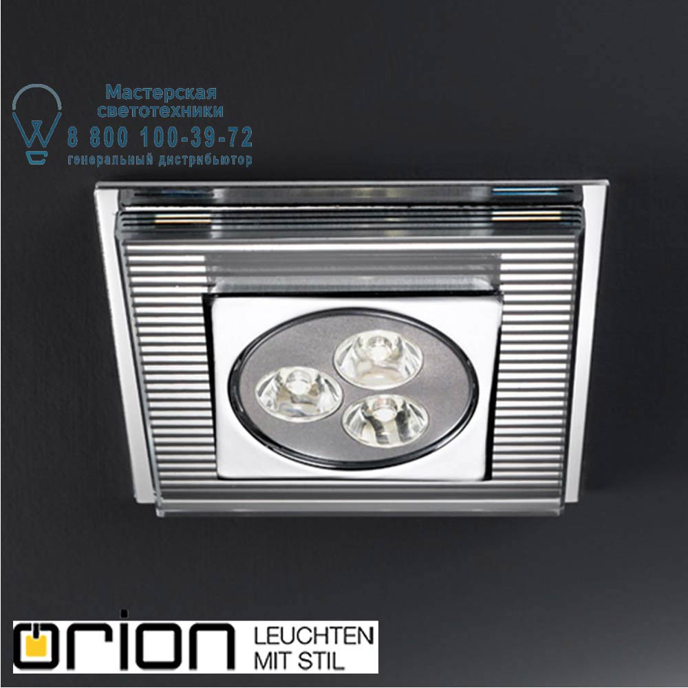 orion leuchten Str 10-439 schwarz/EBL Nano downlight with black striped glass встраиваемый светильник
