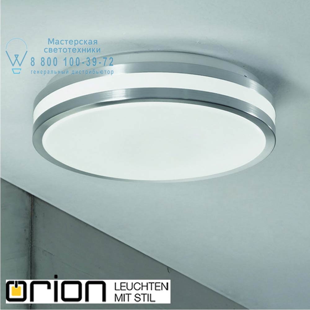 orion leuchten NU 9-388/30A opal Nedo LED Bathroom ceiling light with aluminium decor, 30cm светильник