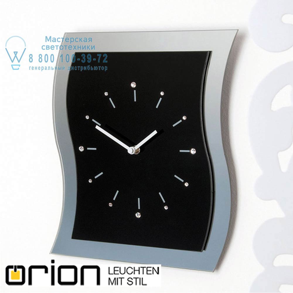 orion leuchten Wanduhr 13K/WV32 schwarz/Strass Ola wall clock, black предмет интерьера