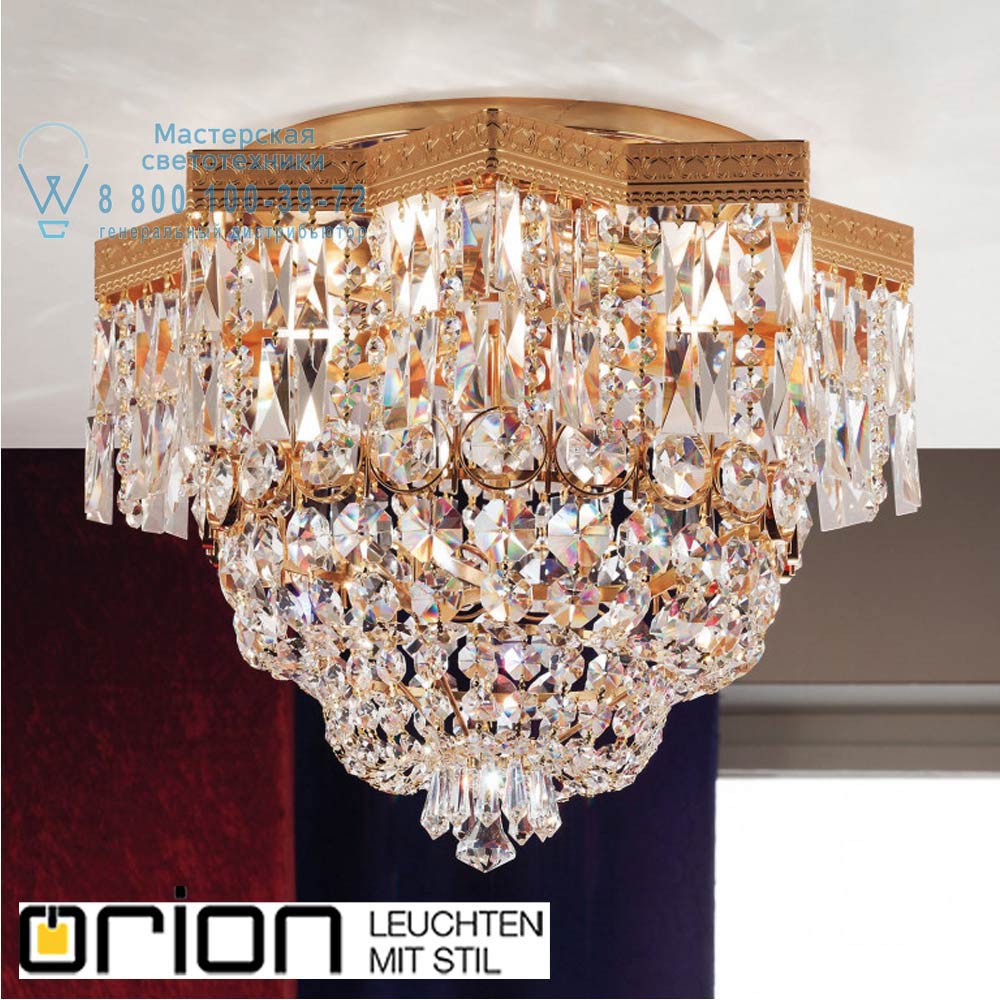 orion leuchten DLU 2231/4/42 gold Oriental ceiling light, star shaped, 4 lamps & 24K gold plated потолочный светильник
