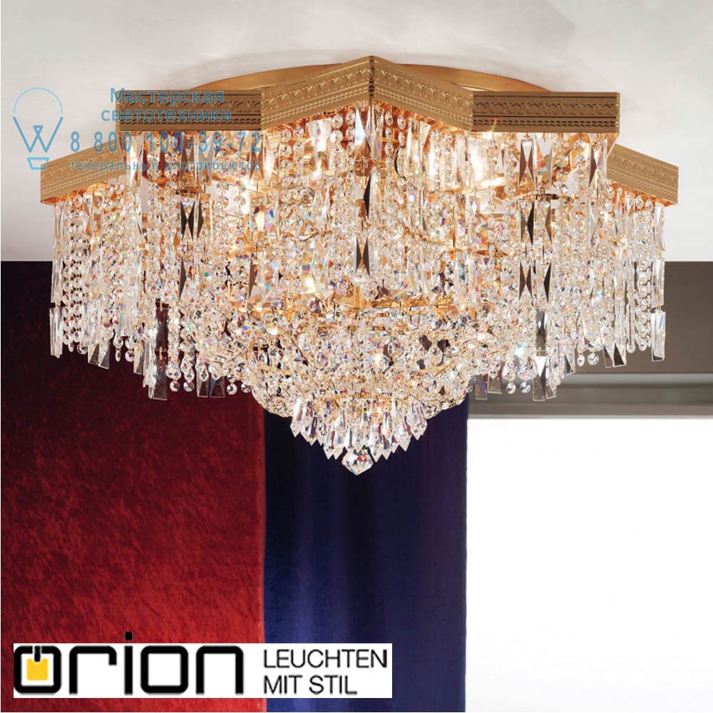 orion leuchten DLU 2231/8/68 gold Oriental ceiling light, star shaped, 8 lamps & 24K gold plated потолочная люстра