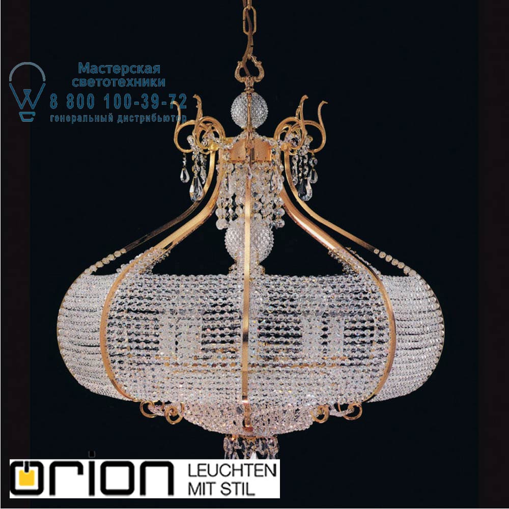 orion leuchten LU 2202/8+4 gold Oriental chandelier, 12 lamps, 24K gold plated светильник