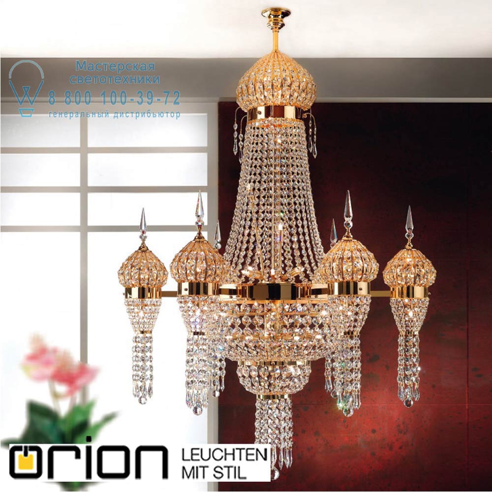 orion leuchten LU 2300/36/105 gold Oriental chandelier, 105cm, 24K gold plated люстра