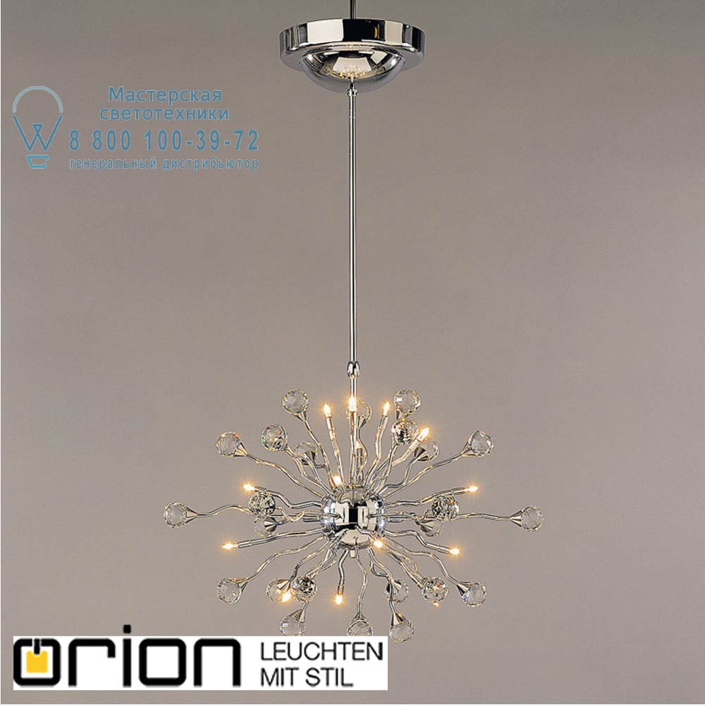 orion leuchten LU 2330/15/53 chrom Oval Galaxy Chandelier, 15 lamps, chrome plated люстра