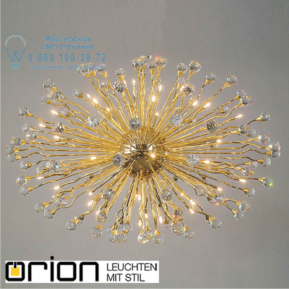 orion leuchten LU 2330/42/100x70 gold Oval Galaxy Chandelier, 42 lamps, 24K gold plated люстра