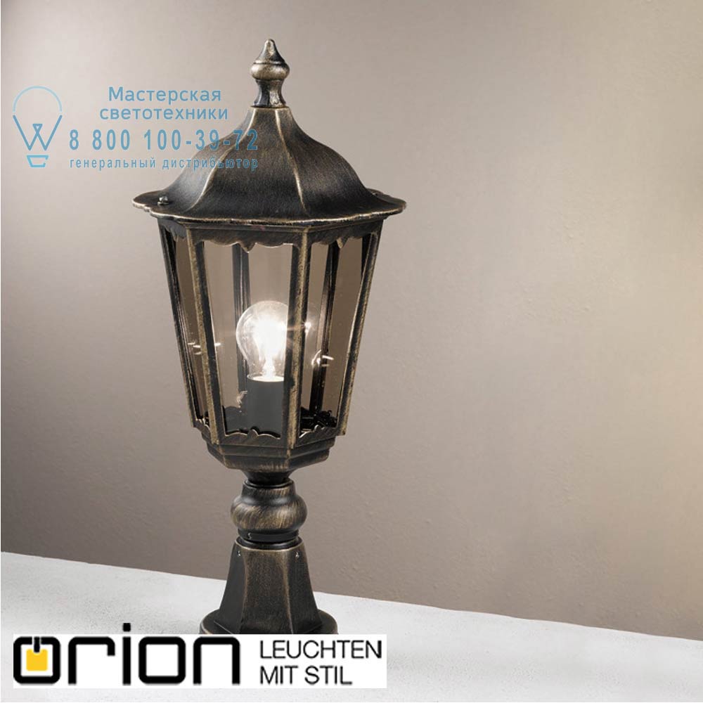 orion leuchten AL 11K/82503 schwarz-gold/rauch Puchberg Garden Poll Light, H 53cm, black/gold finish уличный светильник
