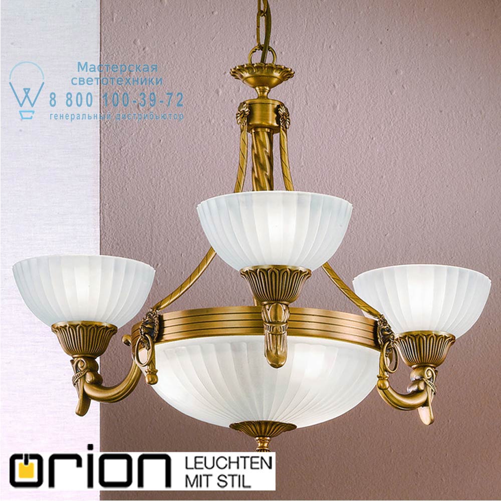 orion leuchten LU 1689/3+3 bronze Rocca Chandelier with 6 lamps, bronze finish люстра