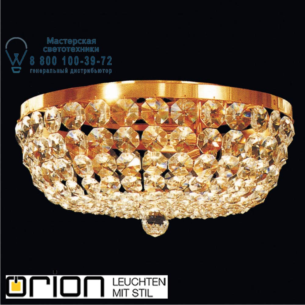 orion leuchten DLU 2219/3/45 gold/A Sheraton ceiling light with 3 lamps, 45cm, 24K gold plated потолочная люстра