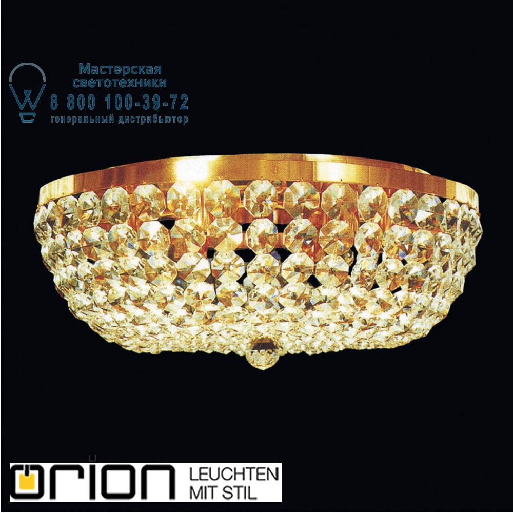 orion leuchten DLU 2219/6/55 gold/A Sheraton ceiling light with 6 lamps, 55cm, 24K gold plated потолочная люстра