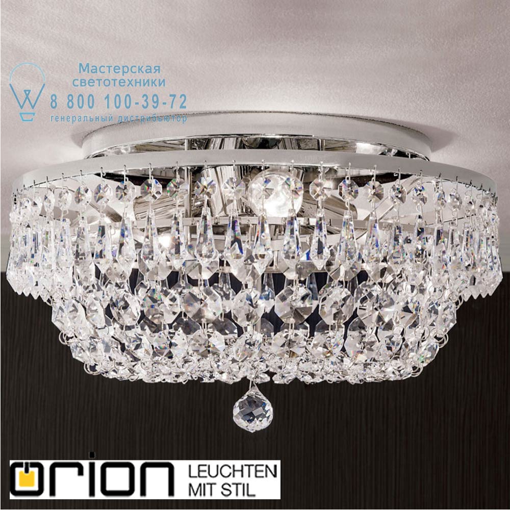 orion leuchten DLU 2327/3/35 chrom Sheraton ceiling light, 35cm, chrome finish потолочная люстра