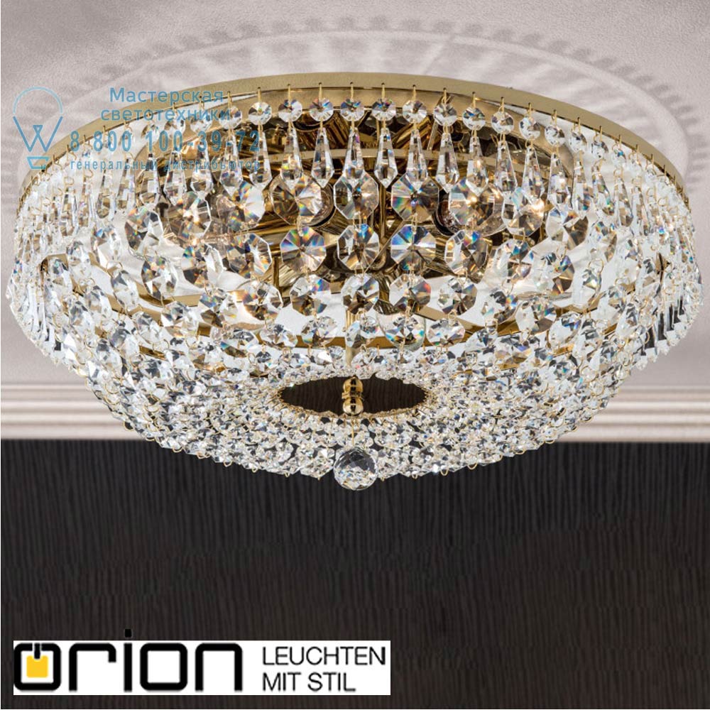 orion leuchten DLU 2327/6/45 gold Sheraton ceiling light, 45cm, 24K gold plated потолочная люстра