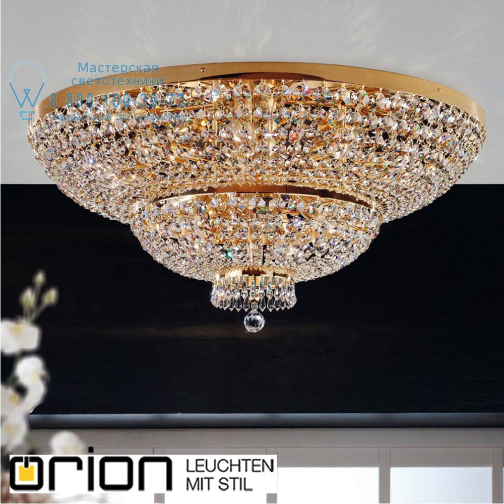 orion leuchten DLU 2388/15/90 gold Sheraton ceiling light, 90cm, 24K gold plated потолочная люстра
