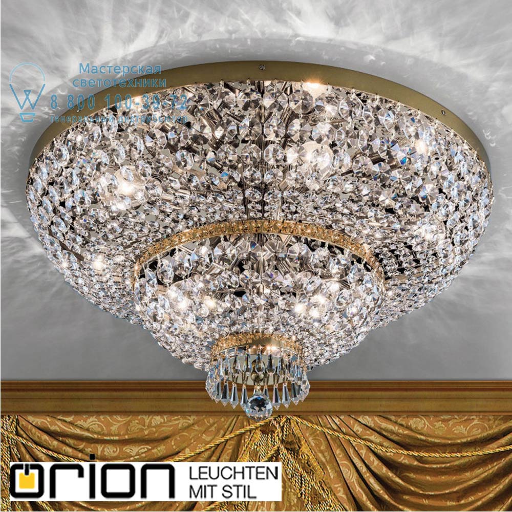 orion leuchten DLU 2388/9/70 gold Sheraton ceiling light, 70cm, 24K gold plated потолочная люстра