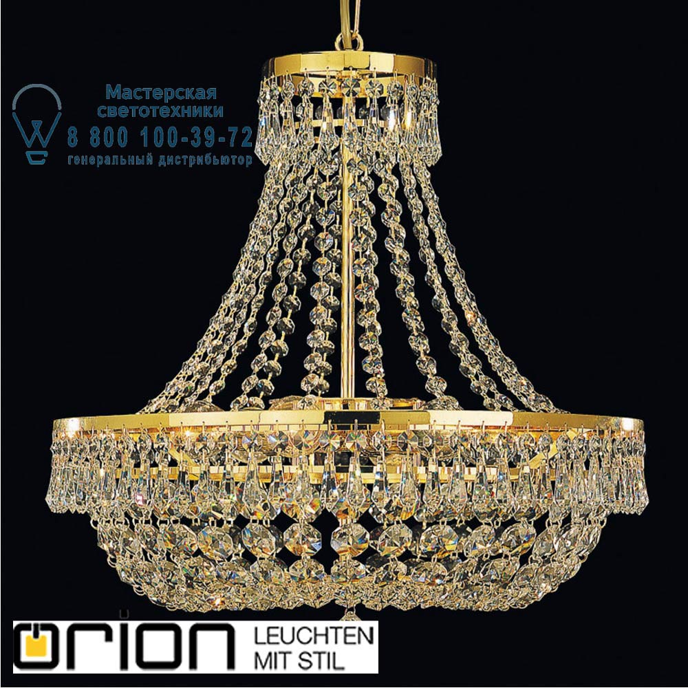 orion leuchten LU 2328/6/45 gold Sheraton chandelier, 45cm, 24K gold plated люстра