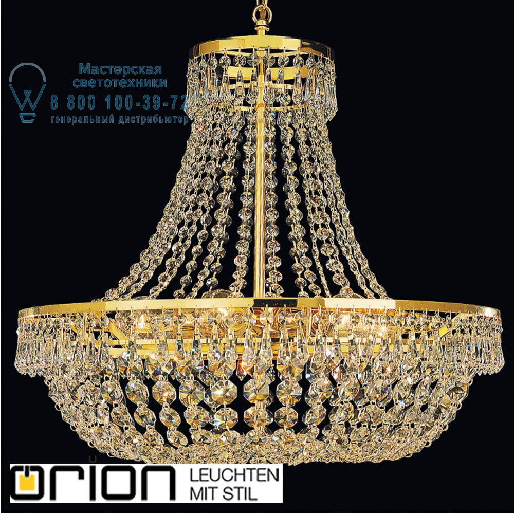 orion leuchten LU 2328/6/55 gold Sheraton chandelier, 55cm, 24K gold plated люстра