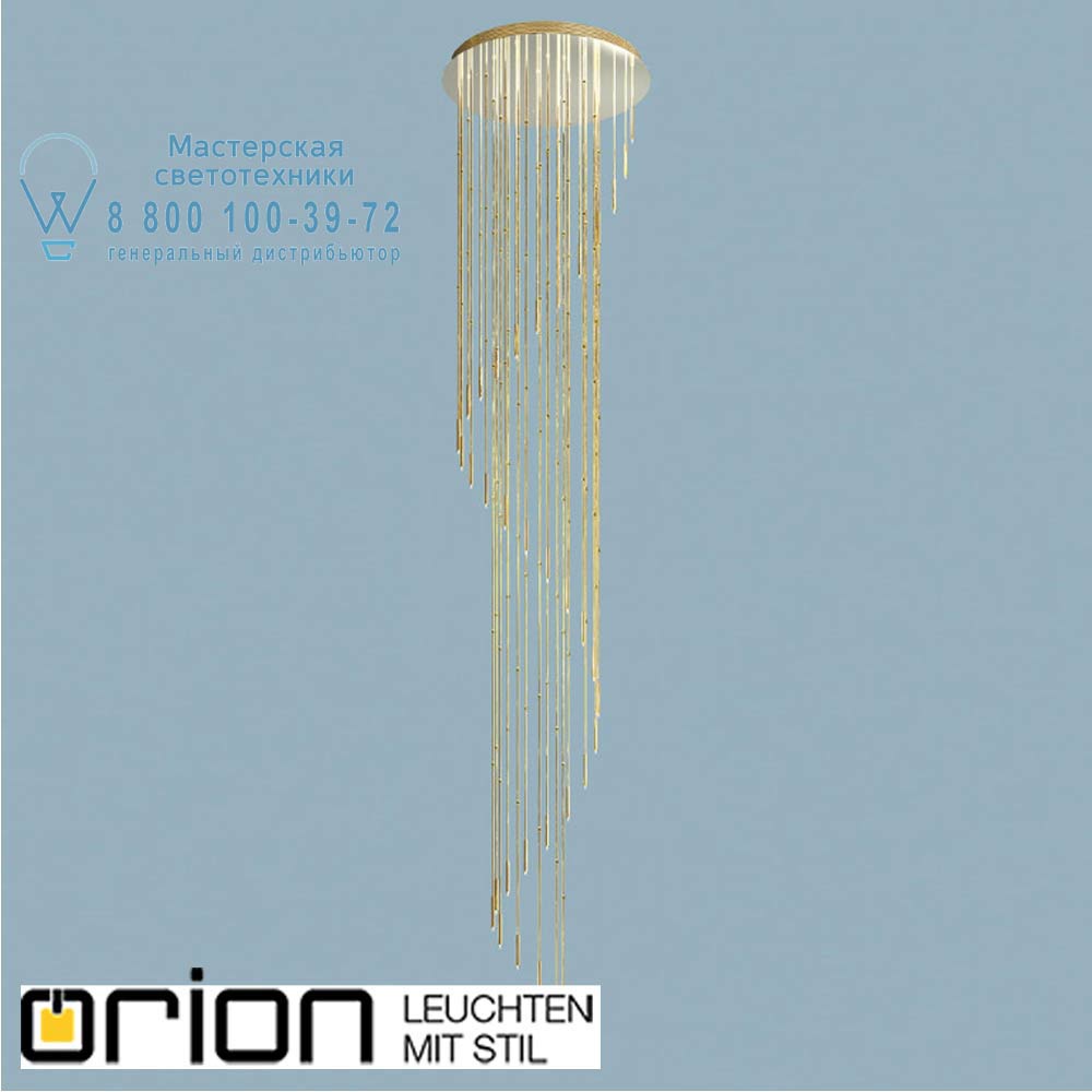 orion leuchten DLU 2344/120R/36/6,4m gold Spiral chandelier, 36 lamps, 24K gold plated потолочная люстра