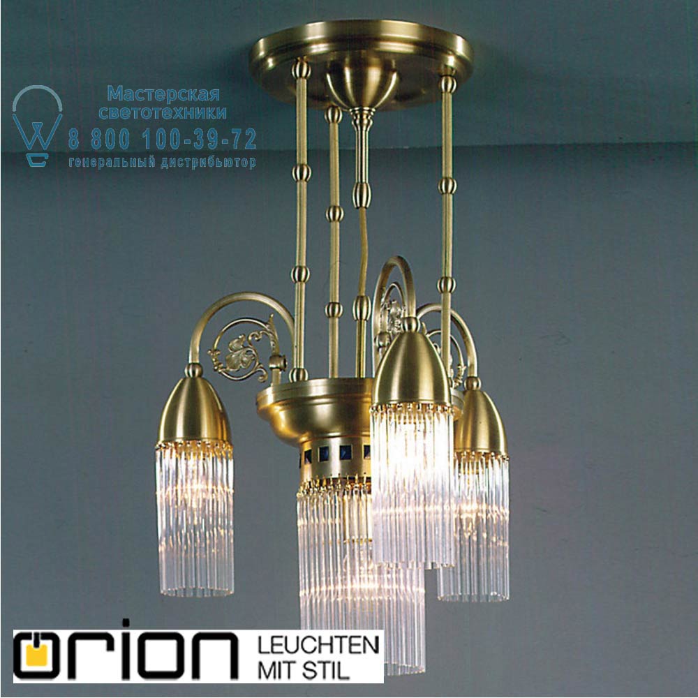 orion leuchten LU 1524/3+1 bronze St&auml;bchenserie chandelier, 4 lamps, bronze finish люстра