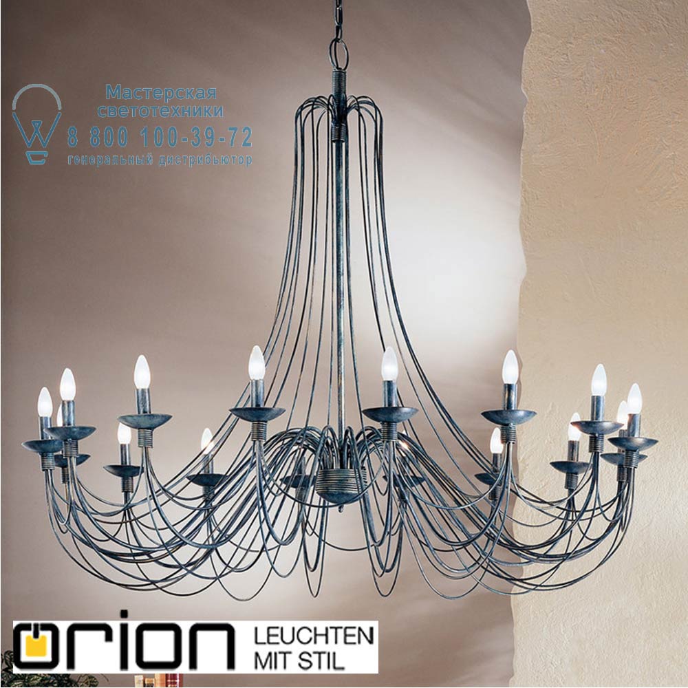 orion leuchten LU 1531/16 Antik D140cm Vela chandelier, 16 lamps, antique finish люстра