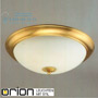 Иконка orion leuchten DL 7-087/47 MS-matt/opal-matt Nostalgie ceiling light, 47cm, satin brass finish, matt opal glass светильник