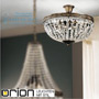 Иконка orion leuchten DL 7-487/3 Antik/Kristall Arila Ceiling Light, Antique Finish with 3 lamps светильник