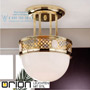 Иконка orion leuchten DL 7-556/4/400 MS/482 opal-glänzend Alt Wien Semi Flush Ceiling Light, Shiny Brass finish, 40cm светильник