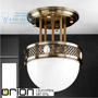 Иконка orion leuchten DL 7-556/5/460 Patina/491 opal-glänzend Alt Wien Semi Flush Ceiling Light, Antique Brass finish, 46cm светильник