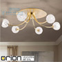 Иконка orion leuchten DL 7-632/6 gold-matt/496 Schliffdekor Maderno ceiling light, 6 lamps, satin gold finish светильник