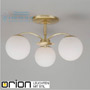 Иконка orion leuchten DLU 1623/3 MS-matt/444 opal Artdesign Ceiling Lamp, 3 lamps, Brushed Brass finish светильник